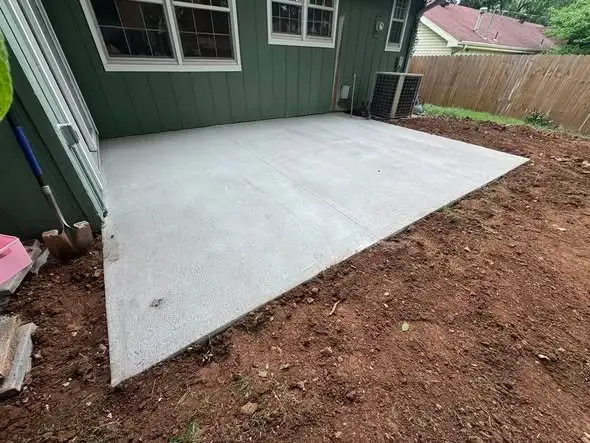 Concrete patio pad